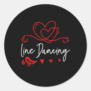 Line Dancing Line Dance 1  Classic Round Sticker