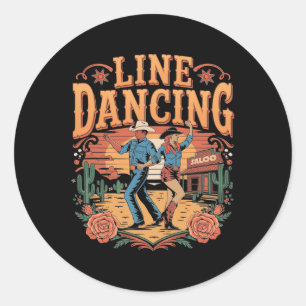Line Dancing Line Dance Team Classic Round Sticker