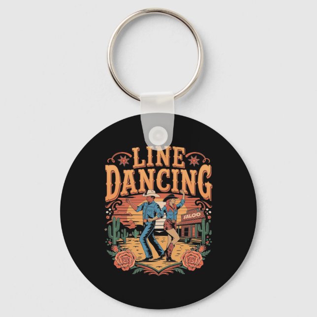 Line Dancing Line Dance Team  Key Ring (Front)