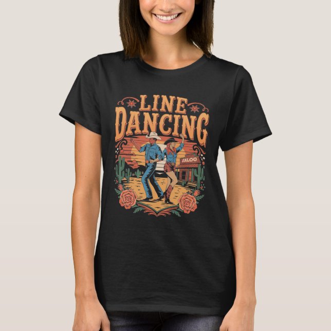 Line Dancing Line Dance Team  T-Shirt (Front)