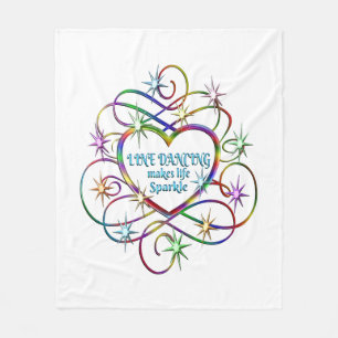 Line Dancing Makes Life Sparkle Fleece Blanket