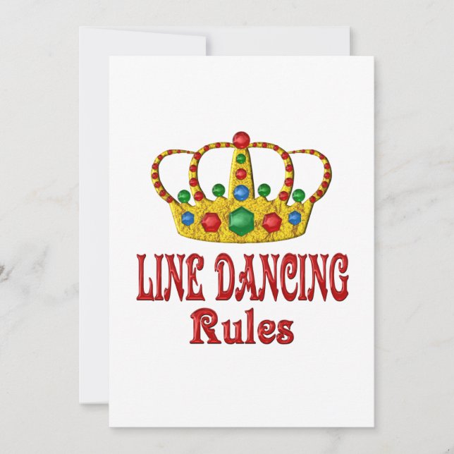 LINE DANCING RULES (Front)