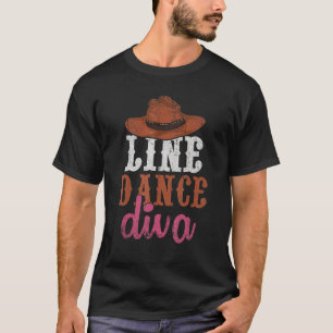 Line Dancing Women Line Dance Diva Girls Country L T-Shirt