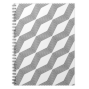 Line diagonal stripe angular notebook