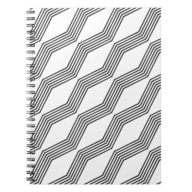 Line diagonal stripe angular notebook (Front)