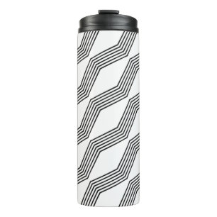 Line diagonal stripe angular thermal tumbler