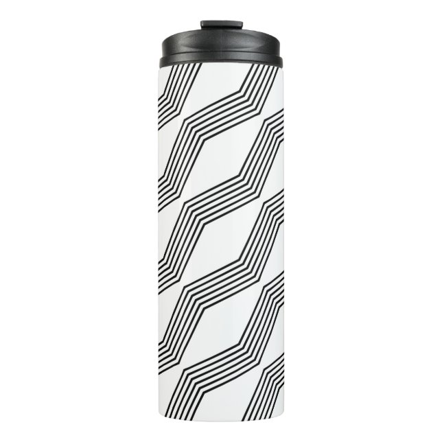Line diagonal stripe angular thermal tumbler (Front)