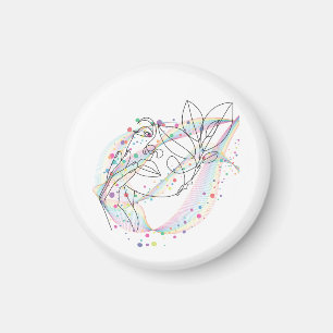 Line drawing face magnet simple arty design