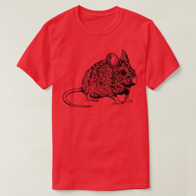 Line drawing mouse T-Shirt (Design Front)