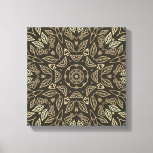 Line Drawing Sepia Tan Abstract Calm Home Wall Art