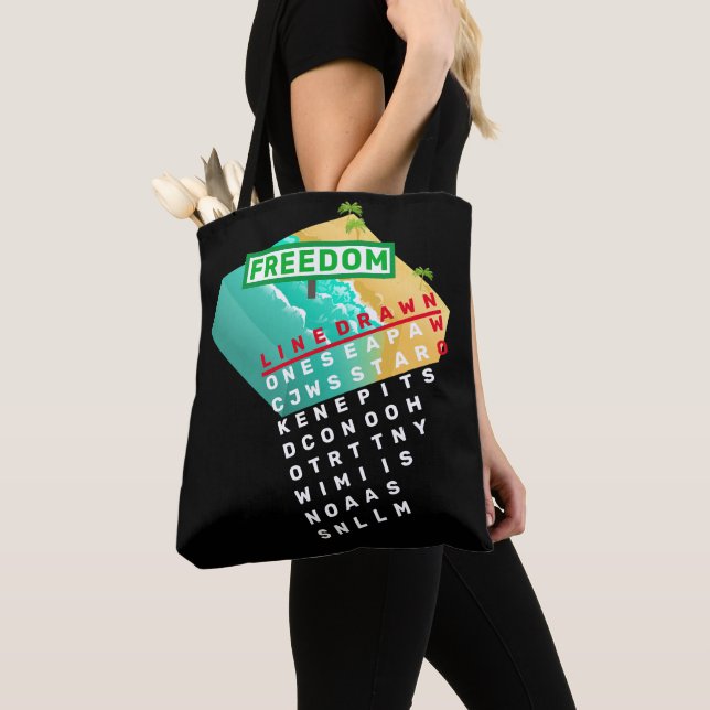 Line drawn (black) Tote Bag (Close Up)