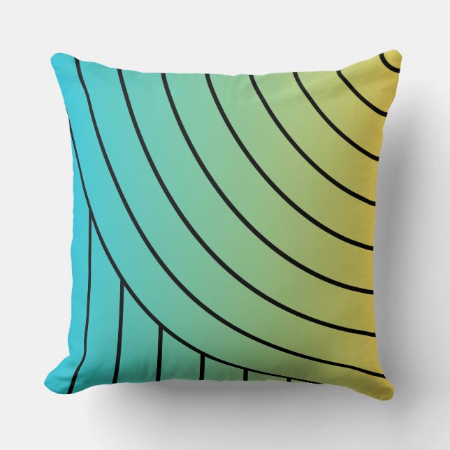 Line Geometry Graphic  Cushion (Front)