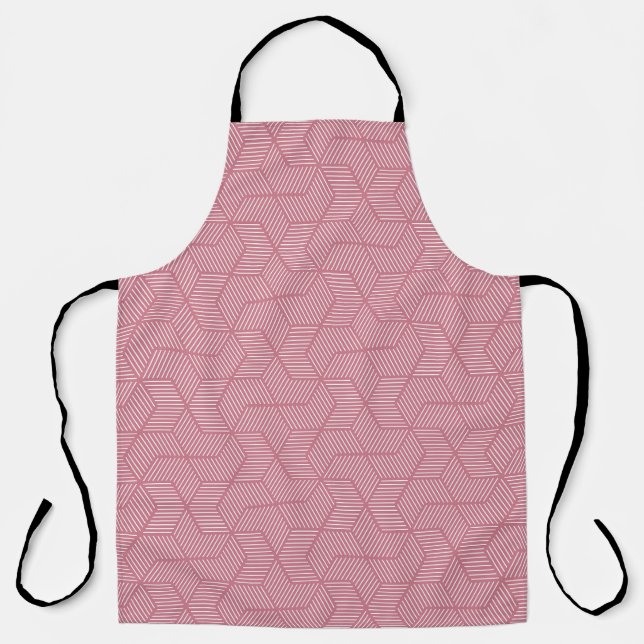 Line Geometry: Modern Vintage Texture Apron (Front)