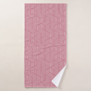 Line Geometry: Modern Vintage Texture Bath Towel