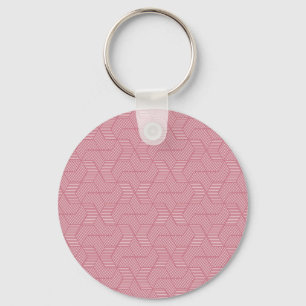 Line Geometry: Modern Vintage Texture Key Ring