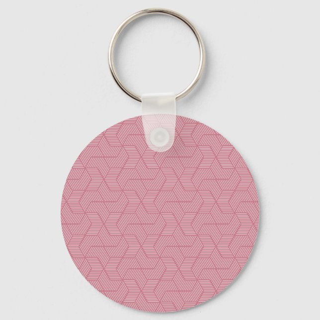 Line Geometry: Modern Vintage Texture Key Ring (Front)