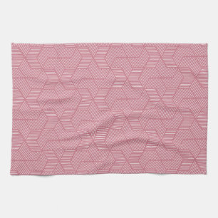 Line Geometry: Modern Vintage Texture Tea Towel