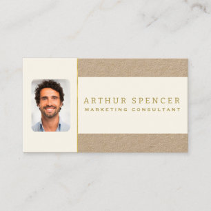 Line Golden Minimalist Professional Business Card