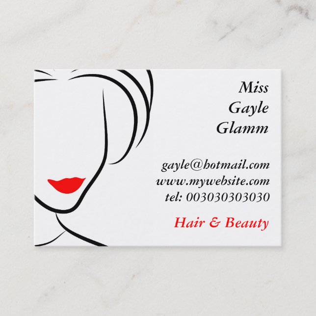 Line Lady Business Card (Front)