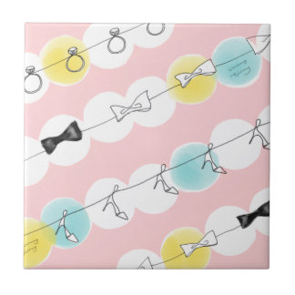 Line Line Ribbon Shoes Ceramic Tile