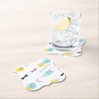 Line Line Ribbon Shoes in White Paper Coaster