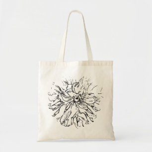 Line Natural Flower Beautiful Tote Bag