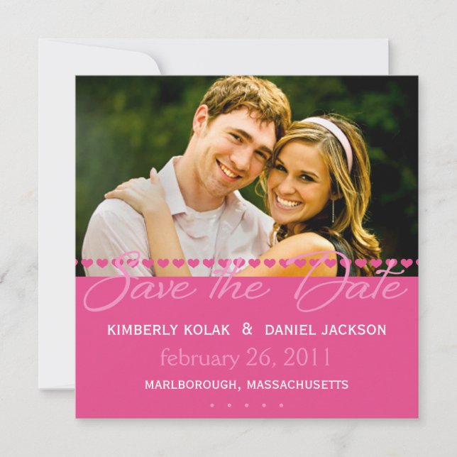 Line o' Hearts Save The Date (Front)