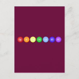 Line of 7 Chakras Postcard