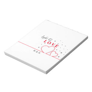 Line Of Hearts Light Of Love Notepad