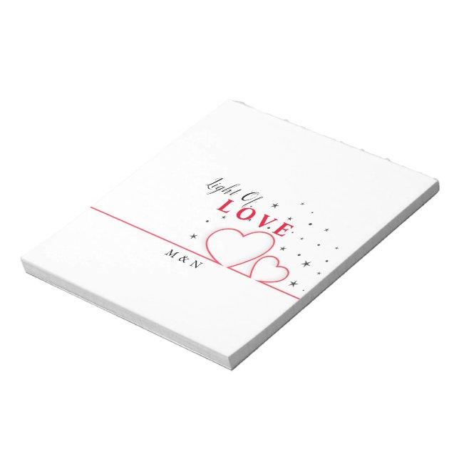 Line Of Hearts Light Of Love  Notepad (Rotated)