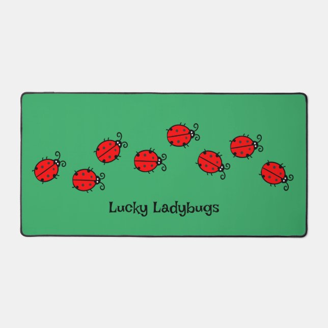 Line of  Lady Bugs Design Desk Mat (Front)