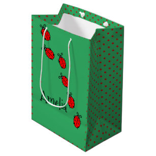 Line of Ladybugs Design Gift Bag