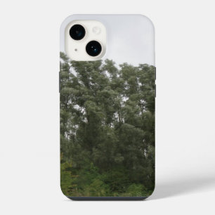 Line of Leaning Trees Landscape iPhone Case