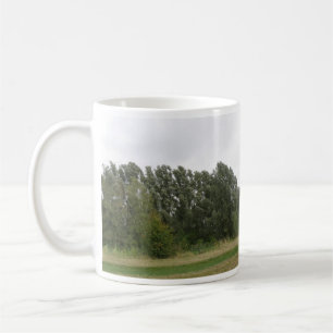 Line of Leaning Trees Landscape Mug