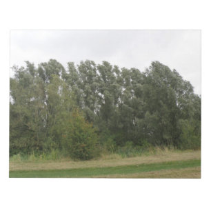 Line of Leaning Trees Landscape Notepad
