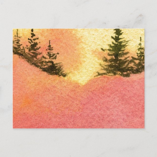 "Line of Pine #2" Country Roads Postcard (Front)