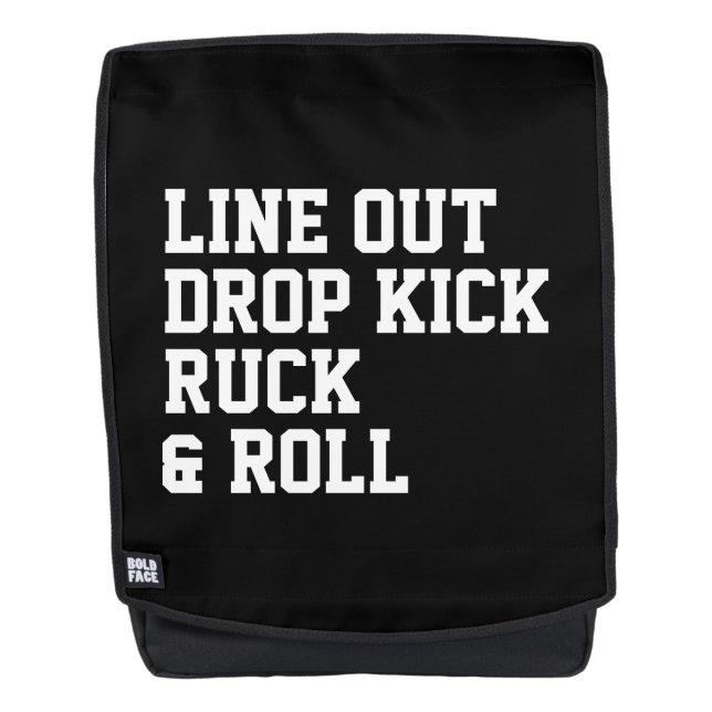 Line Out Drop Kick Ruck And Roll Backpack (Front)