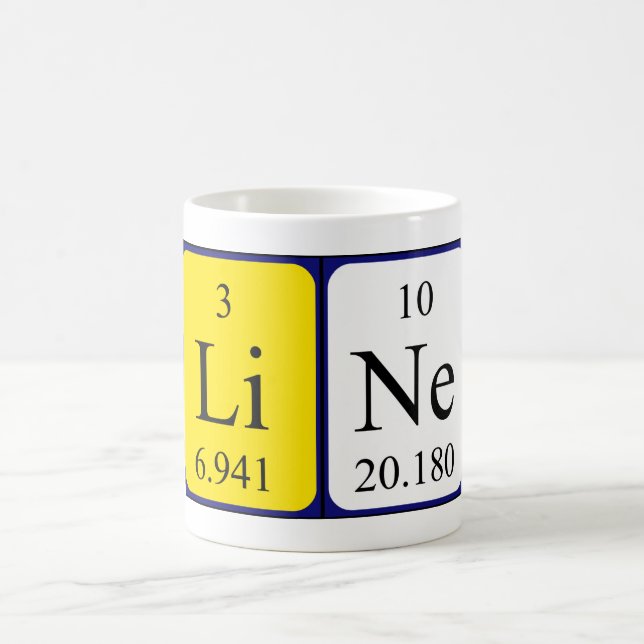 Line periodic table name mug (Center)