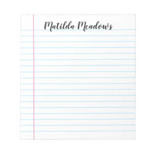 Line Personalised  Notepad