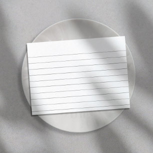 Line Ruled Index Card