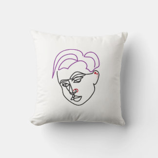 Line Sketch Throw Pillow