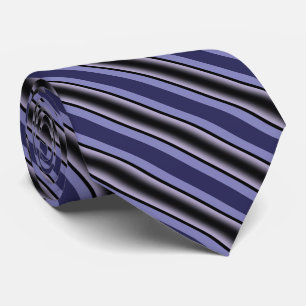 Line Stripe Pattern Of Black And Purple Colors Tie