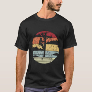 Line Style Line Worker Utility Pole Electrician T-Shirt