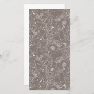 Line tropical flowers and palm leaves. announcement