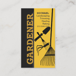 Line Up Landscaping Lawn Gardening Lawn Care Business Card