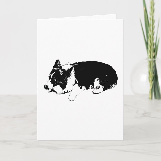 line wish calm, corgi card (Front)