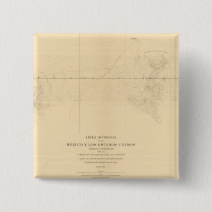 Linea Divisoria Entre Mexico 3 15 Cm Square Badge