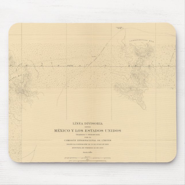 Linea Divisoria Entre Mexico 3 Mouse Pad (Front)