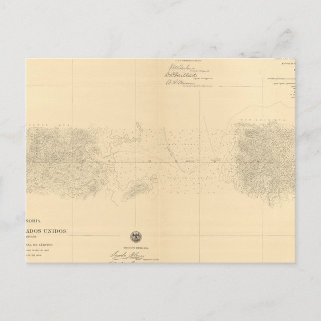 Linea Divisoria Entre Mexico 5 Postcard (Front)