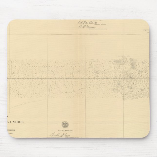 Linea Divisoria Entre Mexico 6 Mouse Pad (Front)
